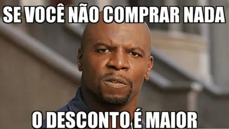 na black friday se você não comprar o desconto é maior