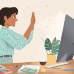 mulher fazendo organização de suas finanças pessoais